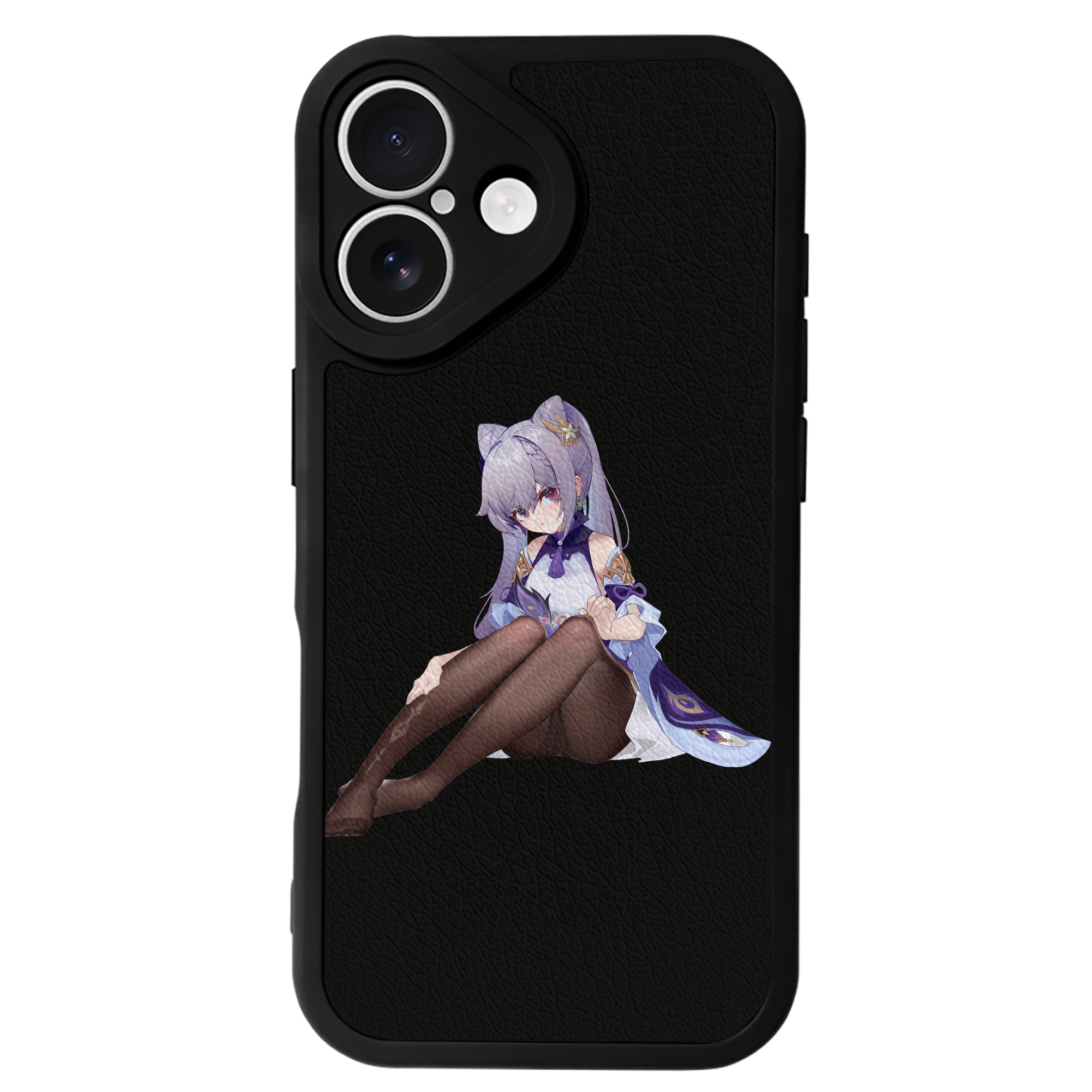 げんし神 刻晴 こくせい genshin Kokusei 【iPhone 16シリーズ対応】シリコンスマホケース（レザー調） 材質：シリコン